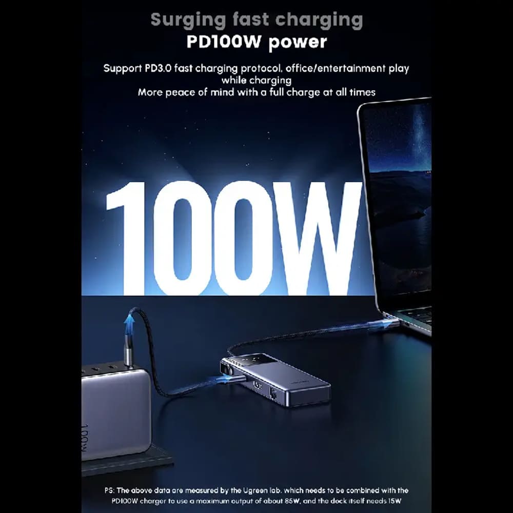 Hub USB-C UGREEN CM888 (45155) Uno, 6in1, Gri