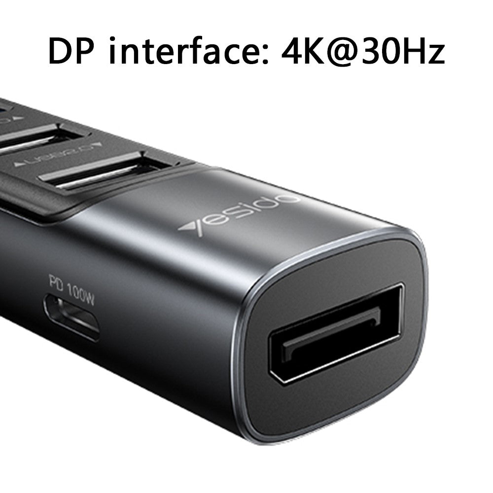 Hub USB-C Yesido HB23, 5in1, Gri