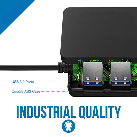 Hub USB Techsuit H15 QuantumNode, 4in1, Negru