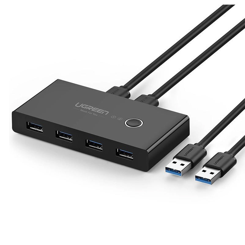 Switch USB UGREEN US216 (30768) Two Sharing Box, 4 x USB-A 3.0, Negru