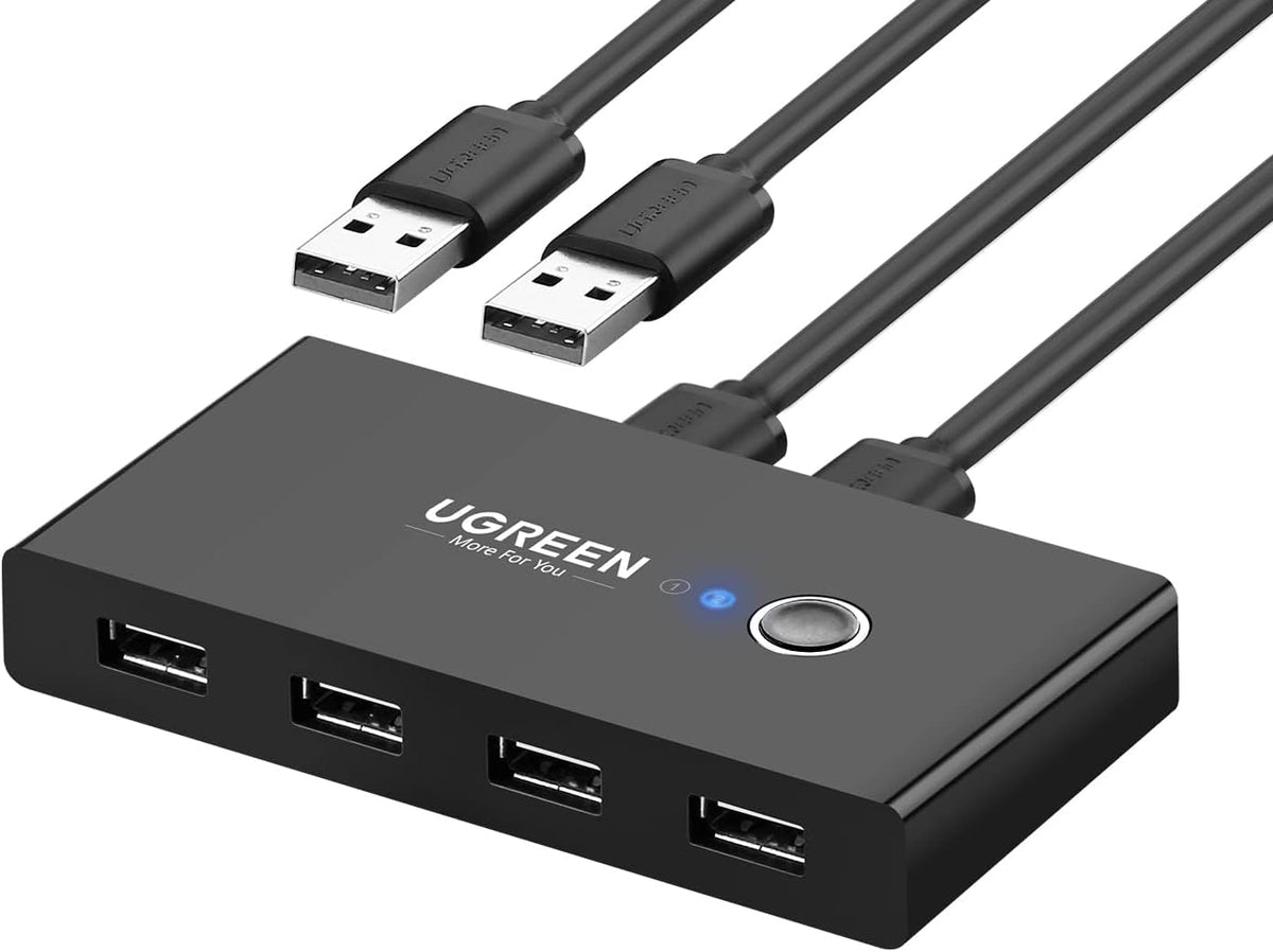 Switch USB UGREEN US216 (30767) Two Sharing Box, 4 x USB-A, Negru
