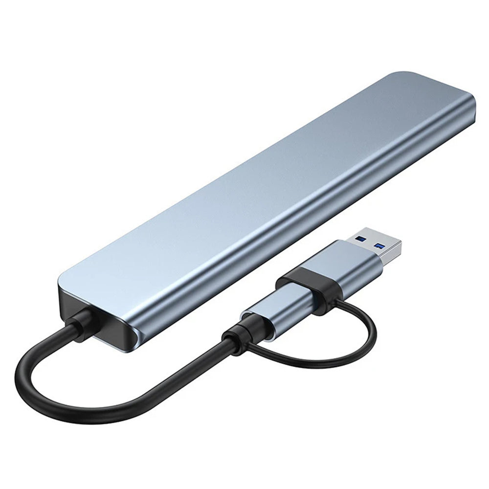 Hub USB / USB-C Techsuit H9 DataBridge, 8in1, Gri