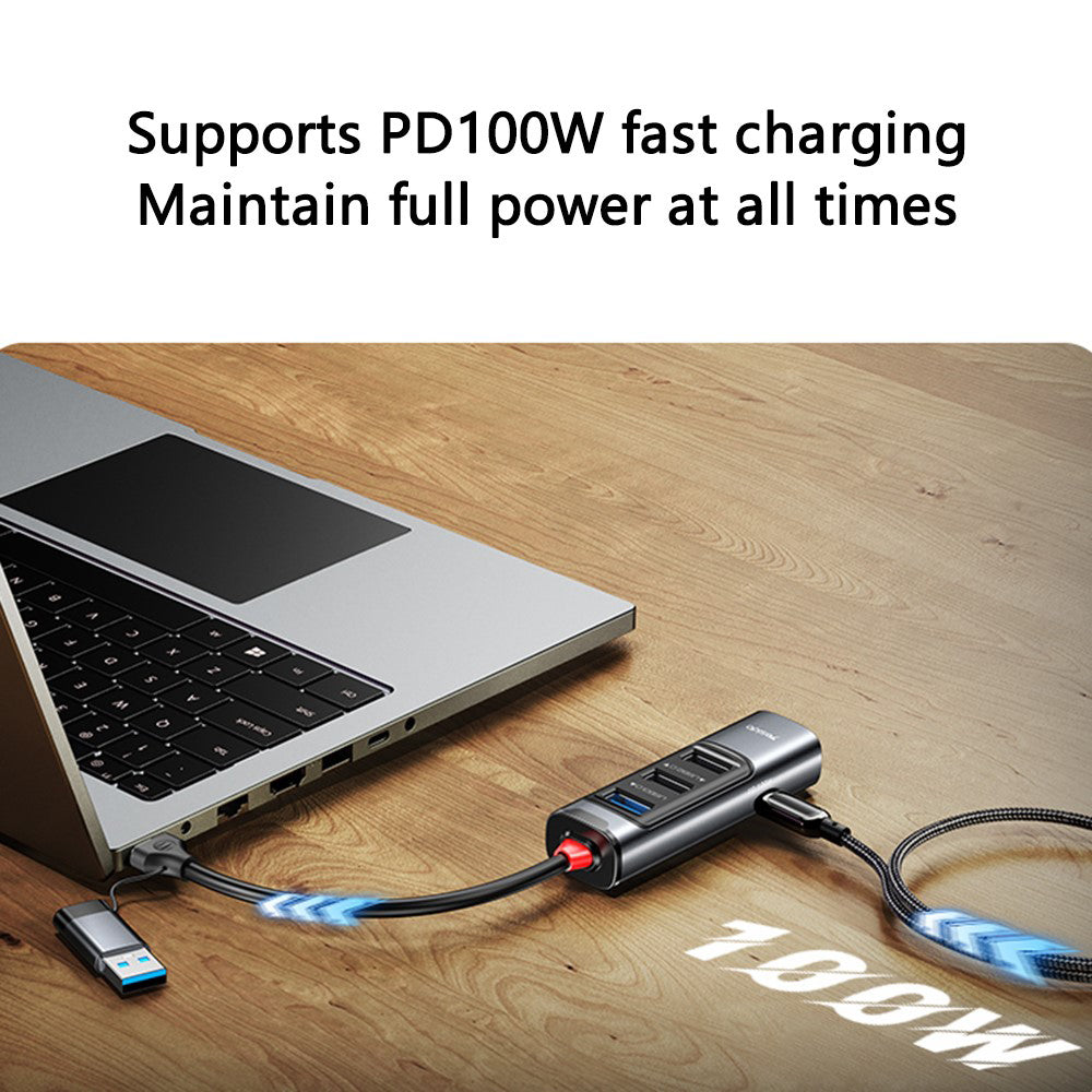 Hub USB / USB-C Yesido HB20, 5in1, Gri