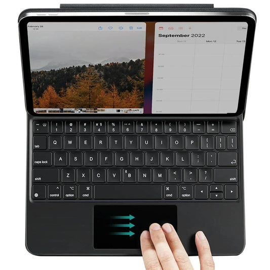 Husa cu Tastatura pentru Apple iPad (2025) / (2022), ESR, Rebound New, Neagra