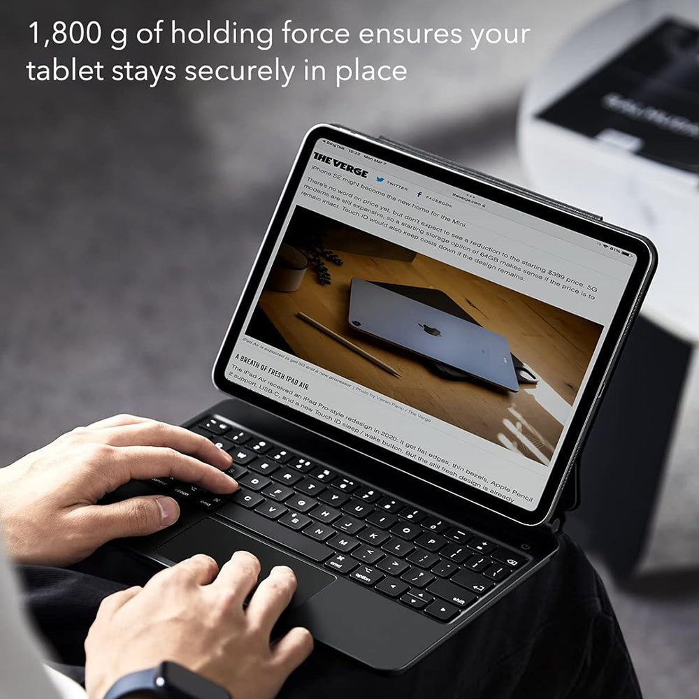 Husa cu Tastatura pentru Apple iPad (2025) / (2022), ESR, Rebound, Neagra