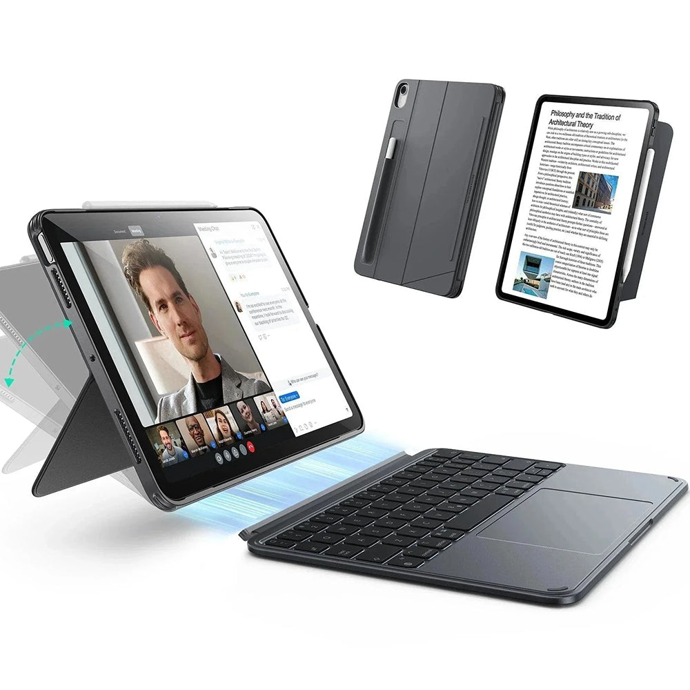 Husa cu Tastatura pentru Apple iPad Air 13 (2025) / Air 13 (2024), ESR, Shift, Gri