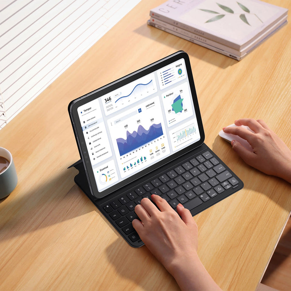 Husa cu Tastatura pentru Apple iPad Pro 12.9 (2022) / Pro 12.9 (2021) / Pro 12.9 (2020) / Pro 12.9 (2018), Baseus, Brilliance, Neagra P40112602111-04