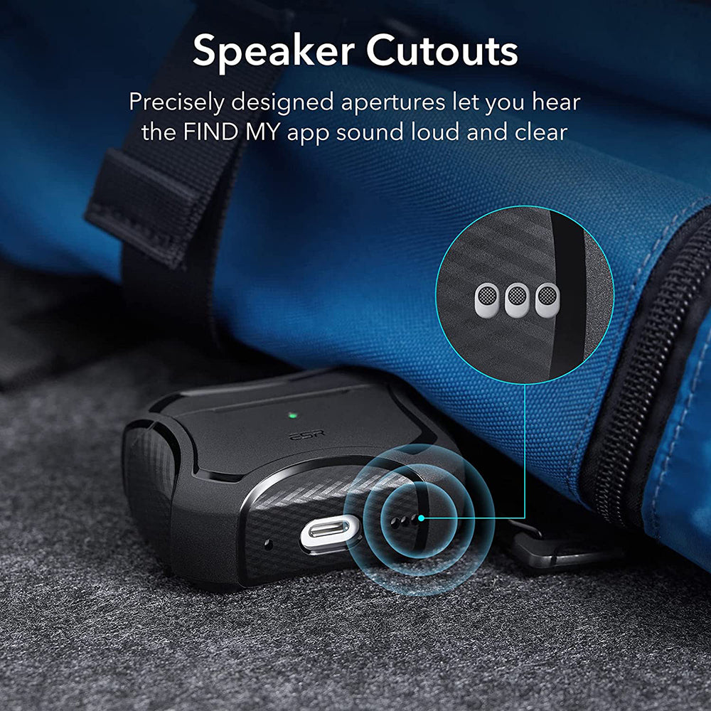 Husa ESR Cyber Armor Tough pentru Apple AirPods Pro Series, Neagra
