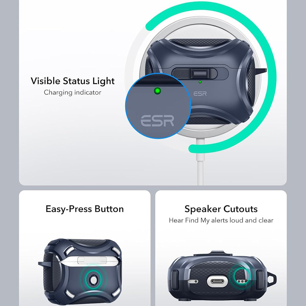 Husa ESR Cyber pentru Apple AirPods Pro Series, Albastra