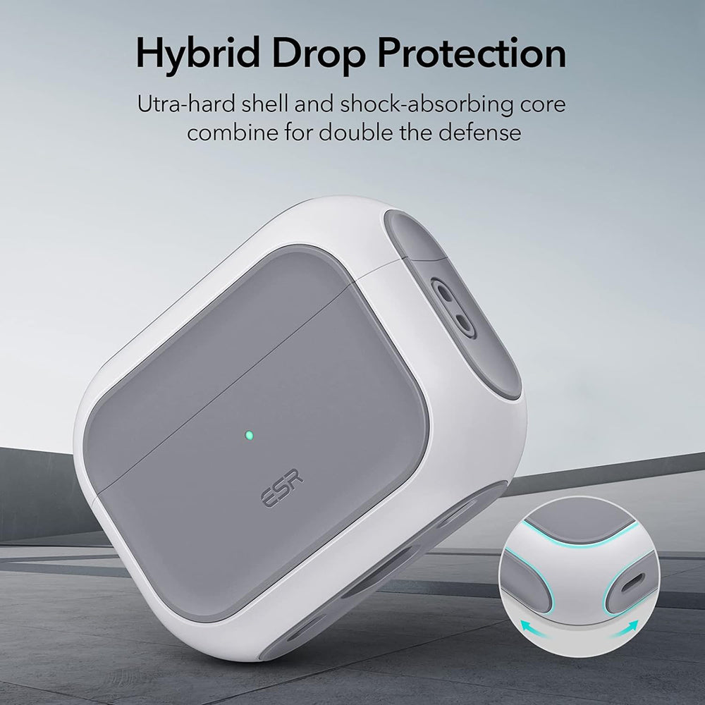 Husa ESR Orbit Hybrid pentru Apple AirPods Pro Series, Alba