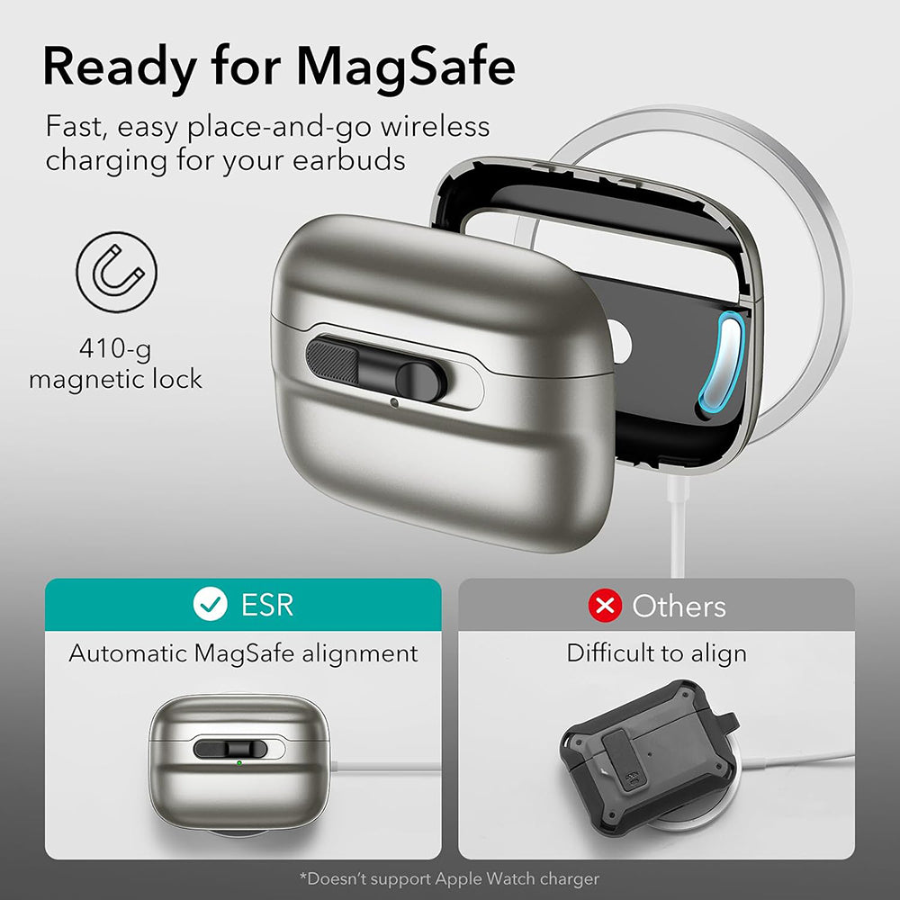 Husa ESR Pulse pentru Apple AirPods Pro Series, Gri