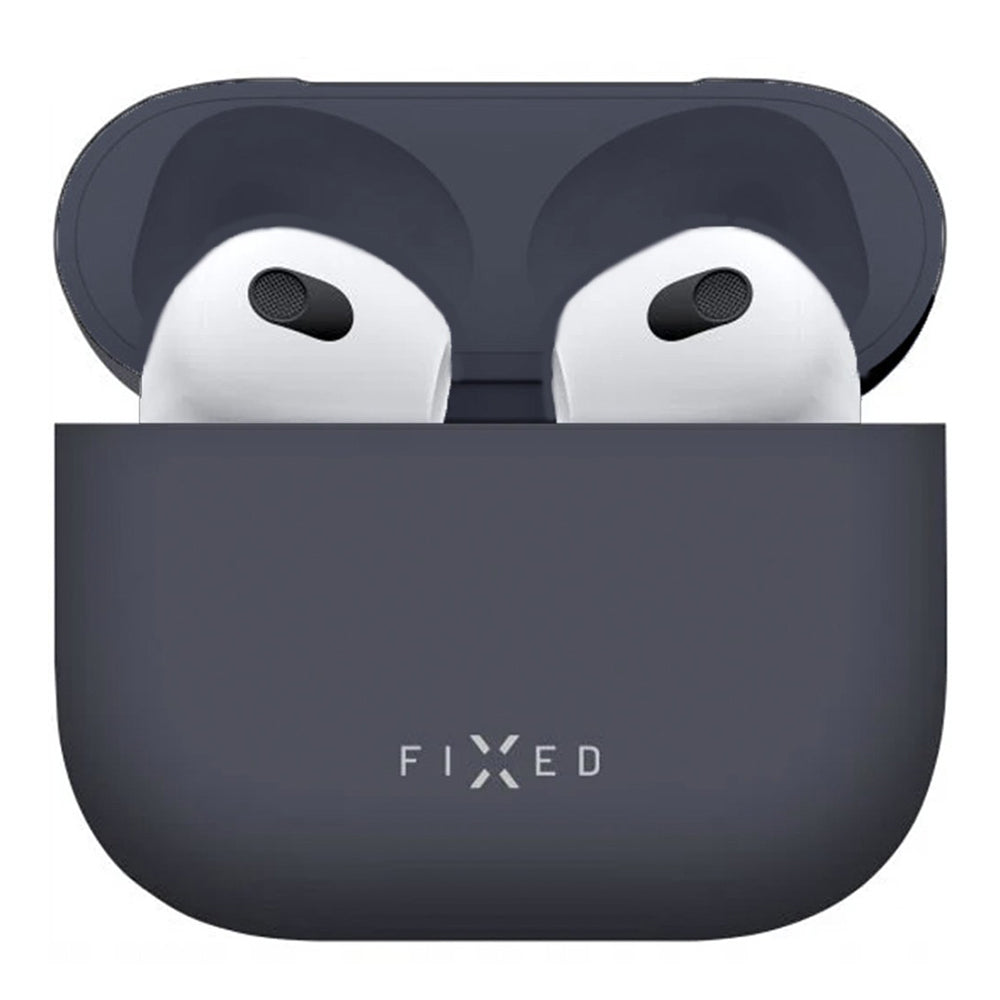 Husa Fixed Silky pentru Apple AirPods 4, Albastra