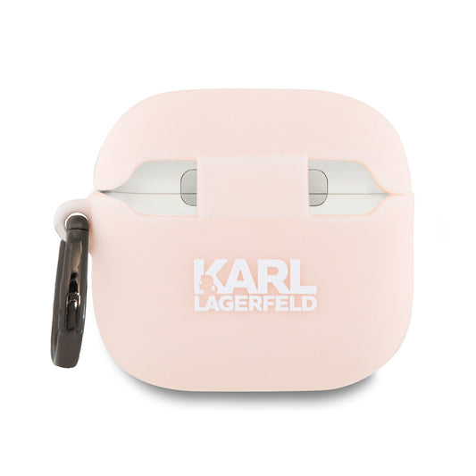 Husa Karl Lagerfeld 3D Choupette's Head pentru Apple AirPods 4, Roz