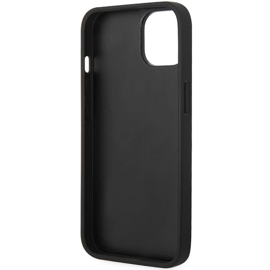 Husa pentru Apple iPhone 14 Plus, Karl Lagerfeld, Saffiano Monogram Metal Logo, Neagra