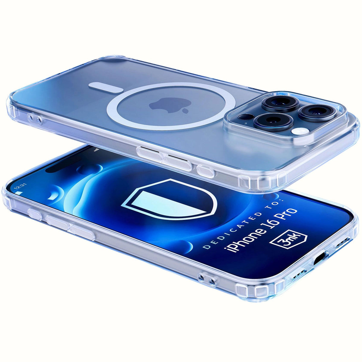 Husa MagSafe pentru Apple iPhone 16 Pro, 3MK, MagCase, Transparenta