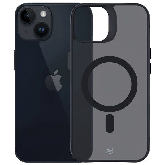 Husa MagSafe pentru Apple iPhone 15, 3MK, Smoke MagCase, Neagra