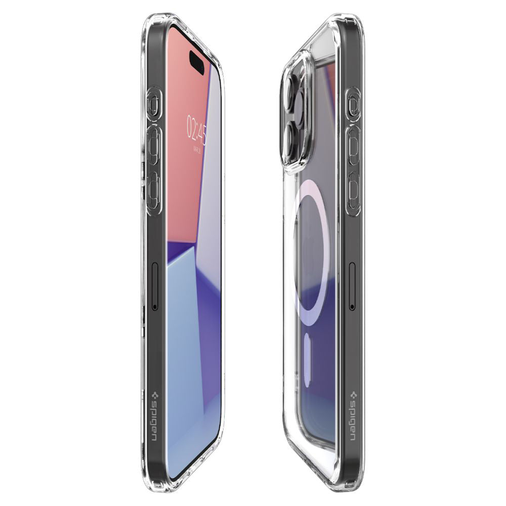 Husa MagSafe pentru Apple iPhone 15 Pro Max, Spigen, Ultra Hybrid, Alba ACS06576