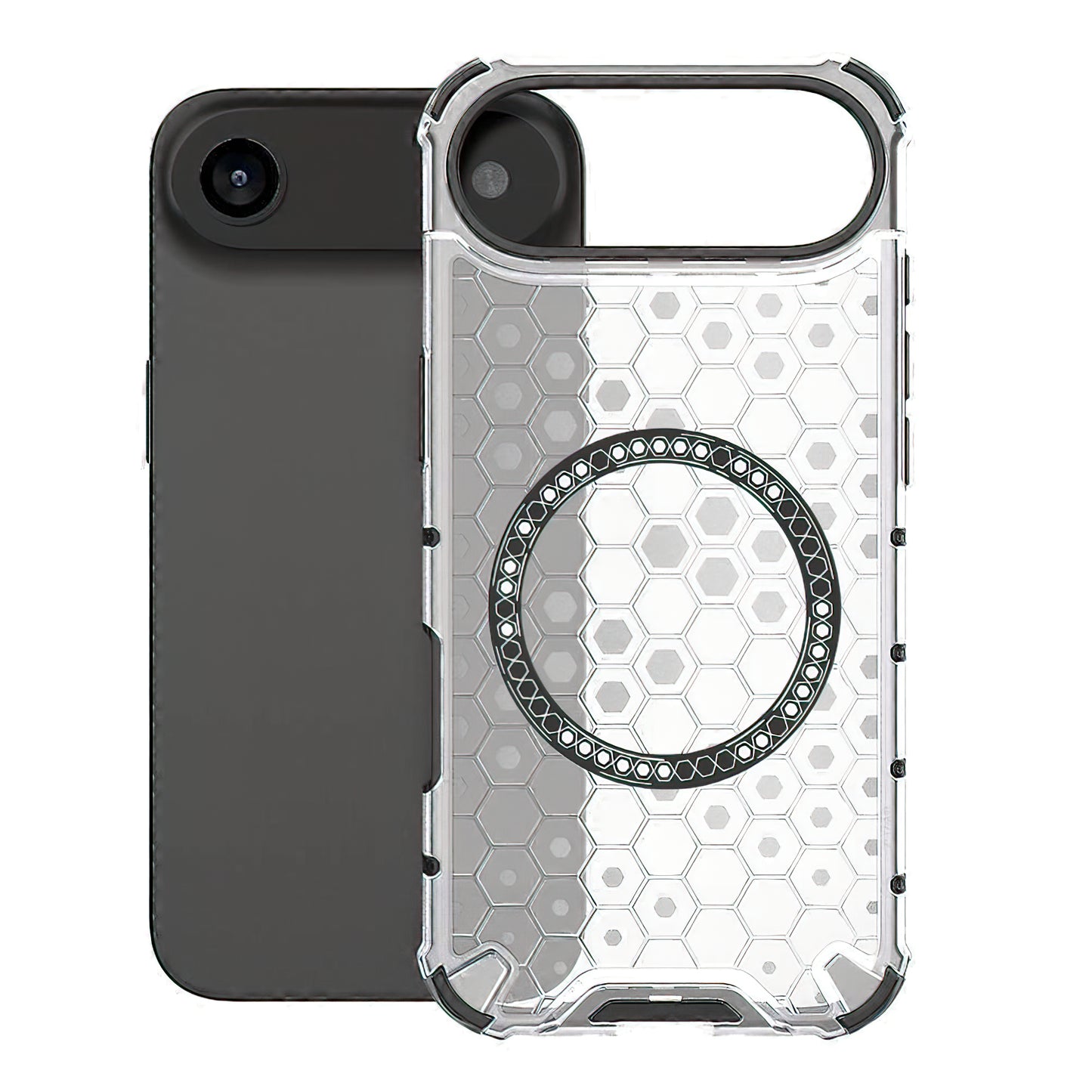 Husa MagSafe pentru Apple iPhone 17 Air, Techsuit, HoneyComb Shield, Alba