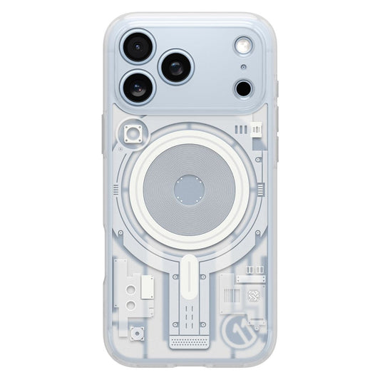 Husa MagSafe pentru Apple iPhone 18 Pro / 17 Pro, Spigen, C11 Ultra Hybrid MagFit Element, Alba ACS12308
