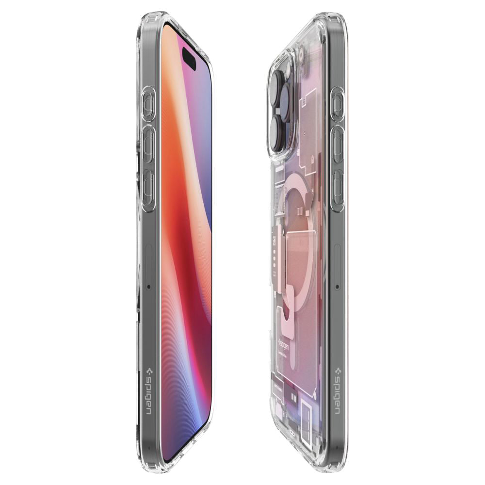 Husa MagSafe pentru Apple iPhone 16 Pro Max, Spigen, Ultra Hybrid Zero One, Gri ACS08381