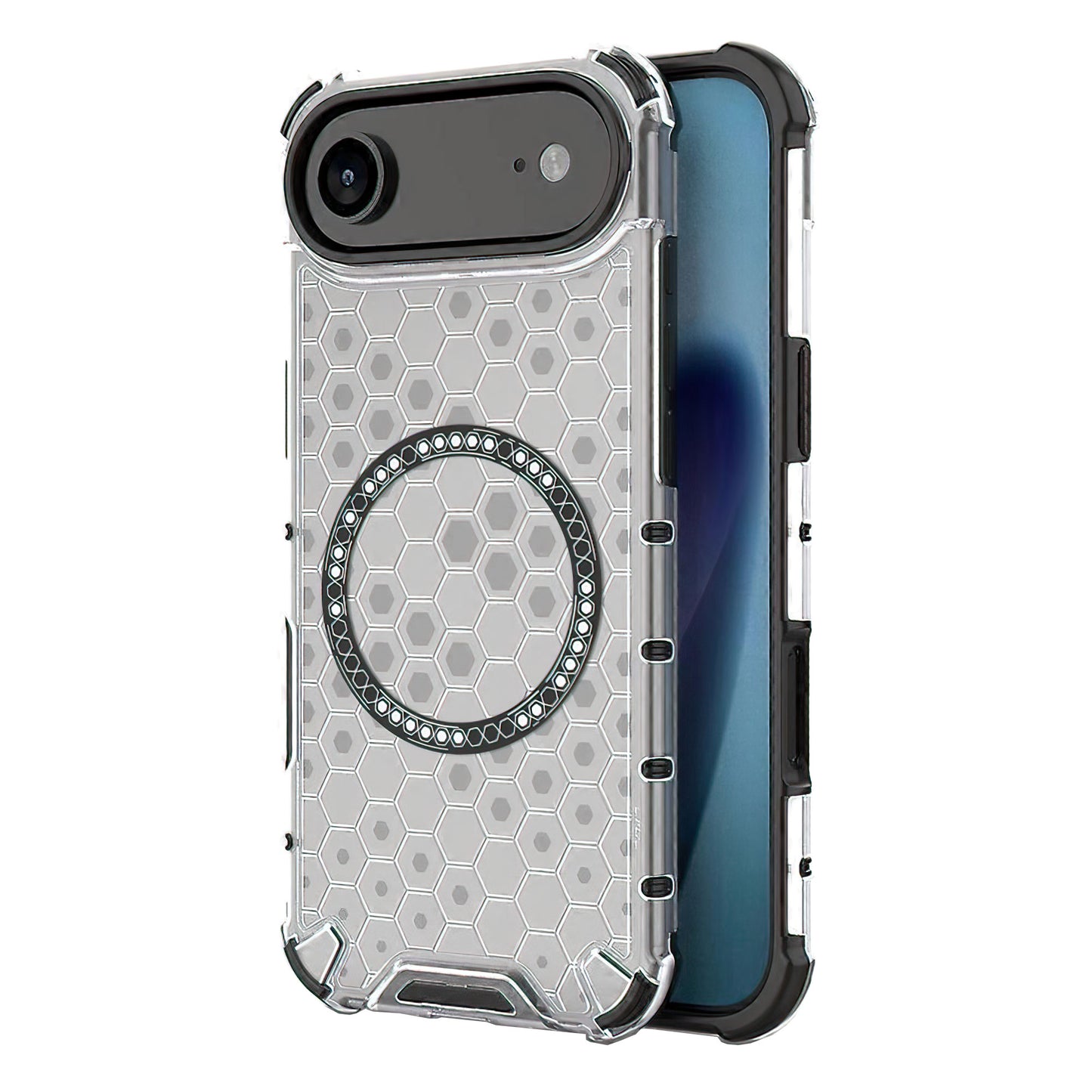 Husa MagSafe pentru Apple iPhone 17 Air, Techsuit, HoneyComb Shield, Alba