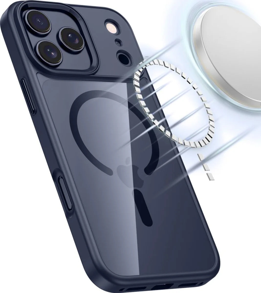 Husa MagSafe pentru Apple iPhone 17 Pro, Tech-Protect, Magmat, Bleumarin