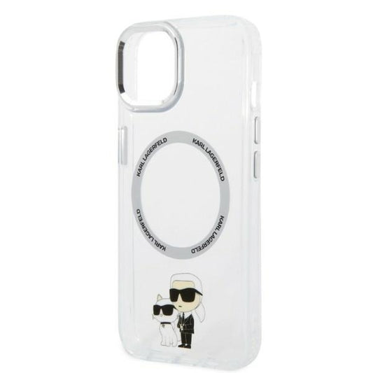 Husa MagSafe pentru Apple iPhone 14 Plus, Karl Lagerfeld, Ikonik Karl & Choupette, Transparenta