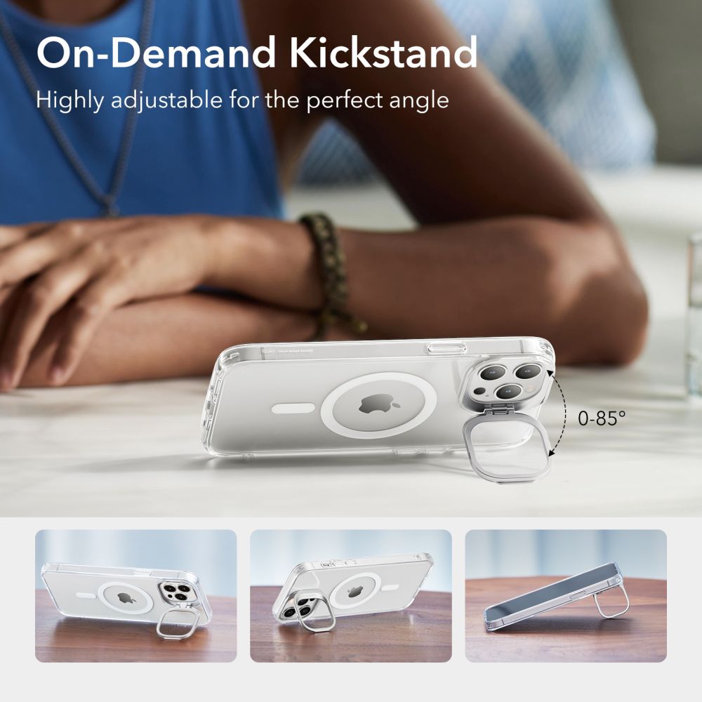 Husa MagSafe pentru Apple iPhone 14 Pro, ESR, Classic Kickstand, Transparenta