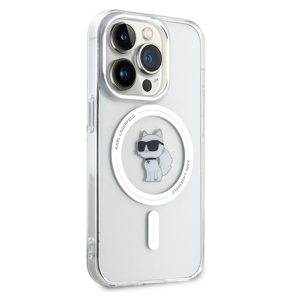 Husa MagSafe pentru Apple iPhone 14 Pro, Karl Lagerfeld, IML Choupette, Transparenta