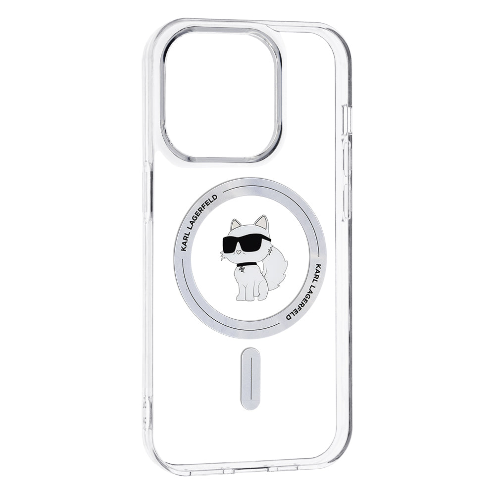 Husa MagSafe pentru Apple iPhone 14 Pro Max, Karl Lagerfeld, IML Choupette, Transparenta