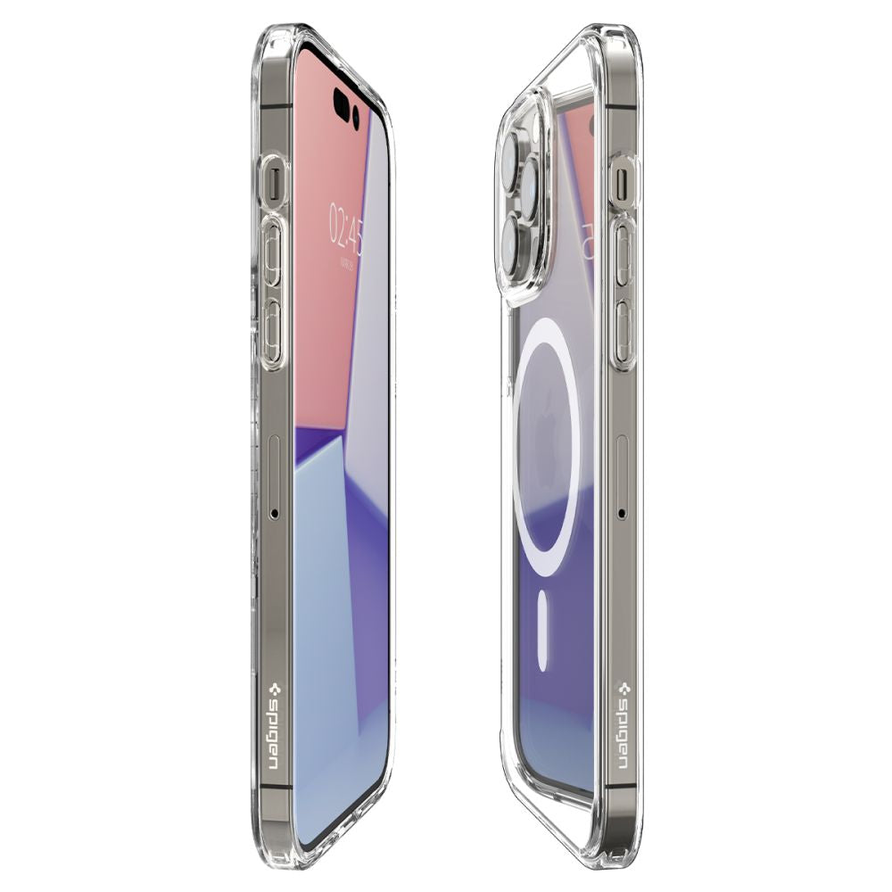 Husa MagSafe pentru Apple iPhone 14 Pro, Spigen, Ultra Hybrid, Alba