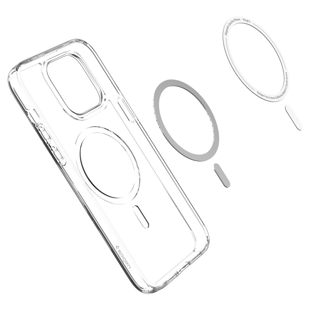 Husa MagSafe pentru Apple iPhone 14 Pro, Spigen, Ultra Hybrid, Alba