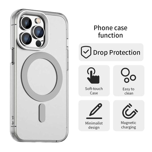 Husa MagSafe pentru Apple iPhone 14 Pro, Techsuit, CandyCase, Alba