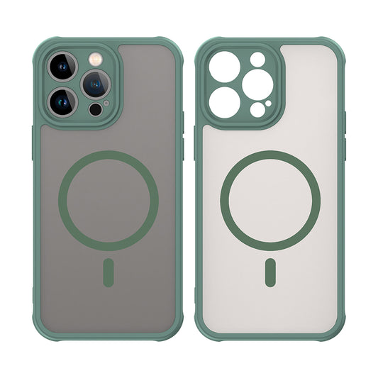 Husa MagSafe pentru Apple iPhone 14 Pro, Techsuit, HaloFrost II, Verde