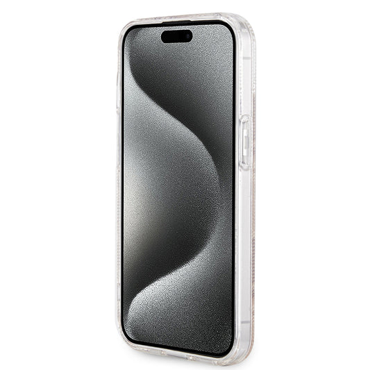 Husa MagSafe pentru Apple iPhone 15, Guess, IML Gcube, Maro