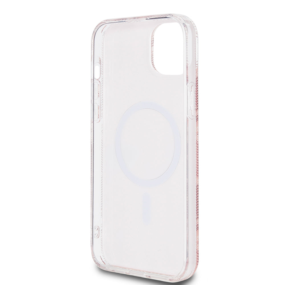 Husa MagSafe pentru Apple iPhone 15, Guess, IML Gcube, Roz