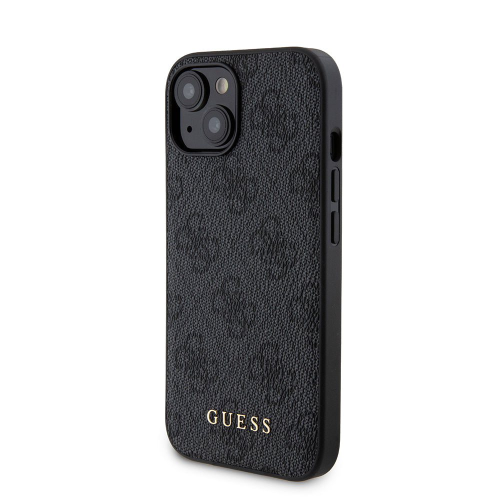 Husa MagSafe pentru Apple iPhone 15, Guess, Powerbank 4G Metal Logo, Neagra