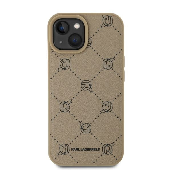 Husa MagSafe pentru Apple iPhone 15, Karl Lagerfeld, Karl's Head, Bej