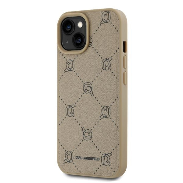 Husa MagSafe pentru Apple iPhone 15, Karl Lagerfeld, Karl's Head, Bej
