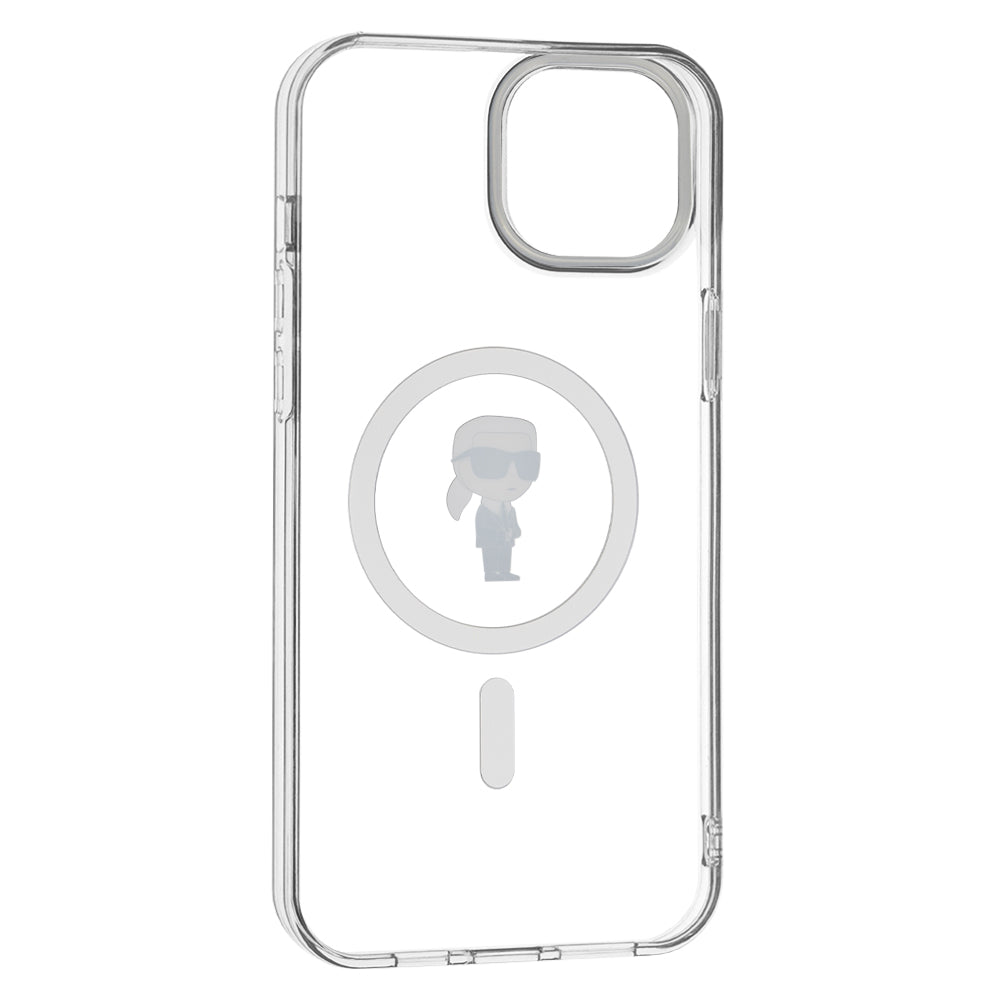 Husa MagSafe pentru Apple iPhone 15 Plus, Karl Lagerfeld, IML Ikonik Karl, Transparenta
