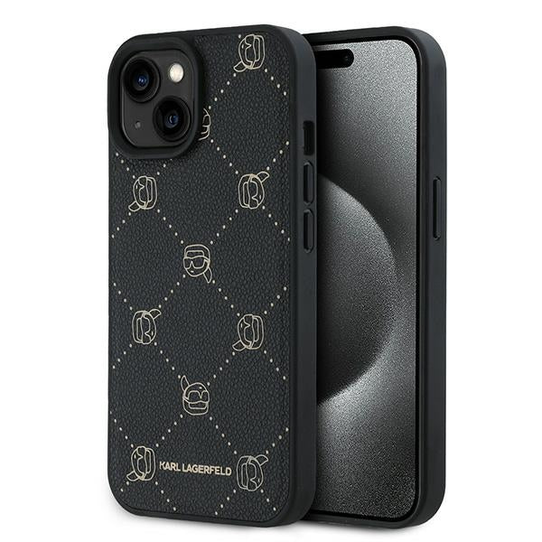 Husa MagSafe pentru Apple iPhone 15 Plus, Karl Lagerfeld, Karl's Head, Neagra