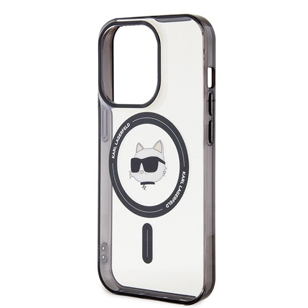 Husa MagSafe pentru Apple iPhone 15 Pro Max, Karl Lagerfeld, IML Choupette's Head, Transparenta