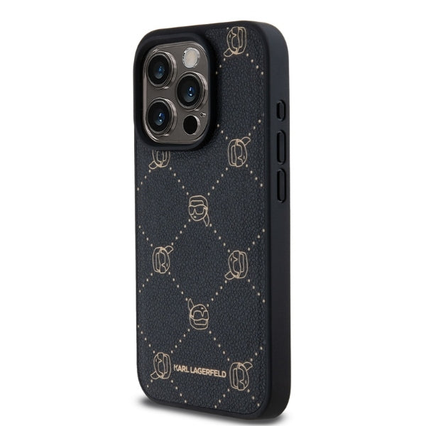 Husa MagSafe pentru Apple iPhone 15 Pro Max, Karl Lagerfeld, Karl's Head, Neagra