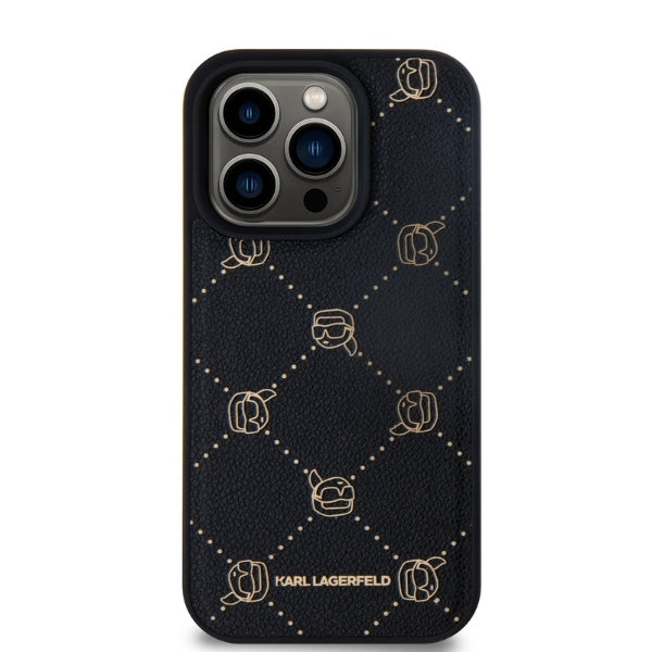 Husa MagSafe pentru Apple iPhone 15 Pro Max, Karl Lagerfeld, Karl's Head, Neagra