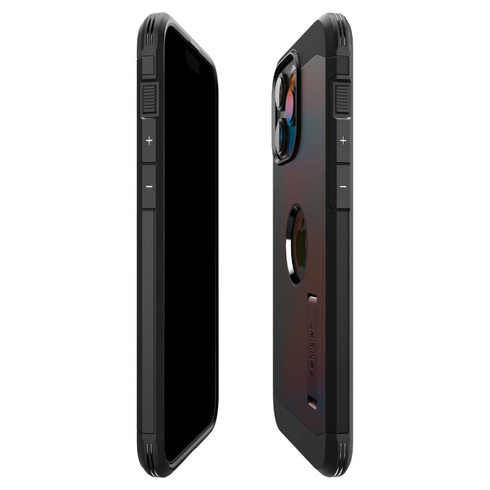 Husa MagSafe pentru Apple iPhone 15 Pro Max, Spigen, Tough Armor, Neagra ACS06594