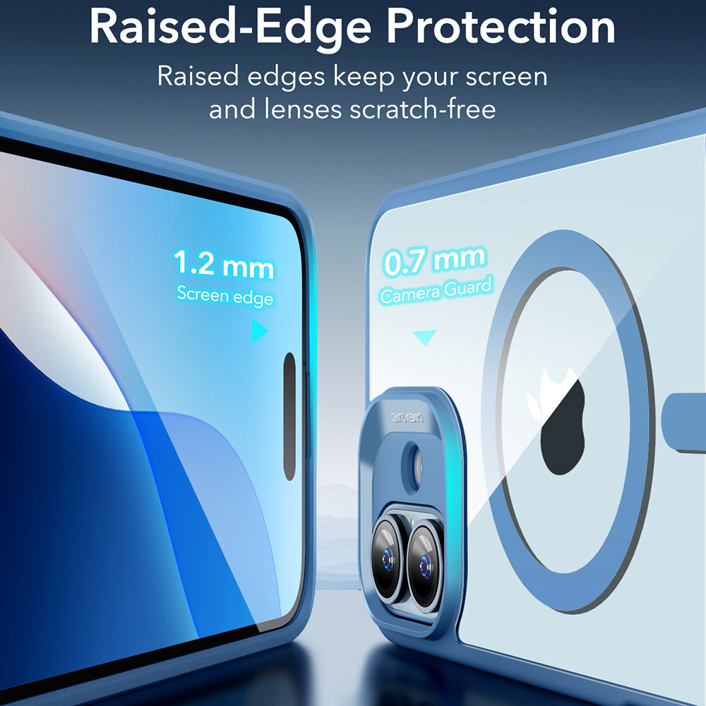 Husa MagSafe pentru Apple iPhone 16, ESR, Classic Hybrid, Albastra Transparenta