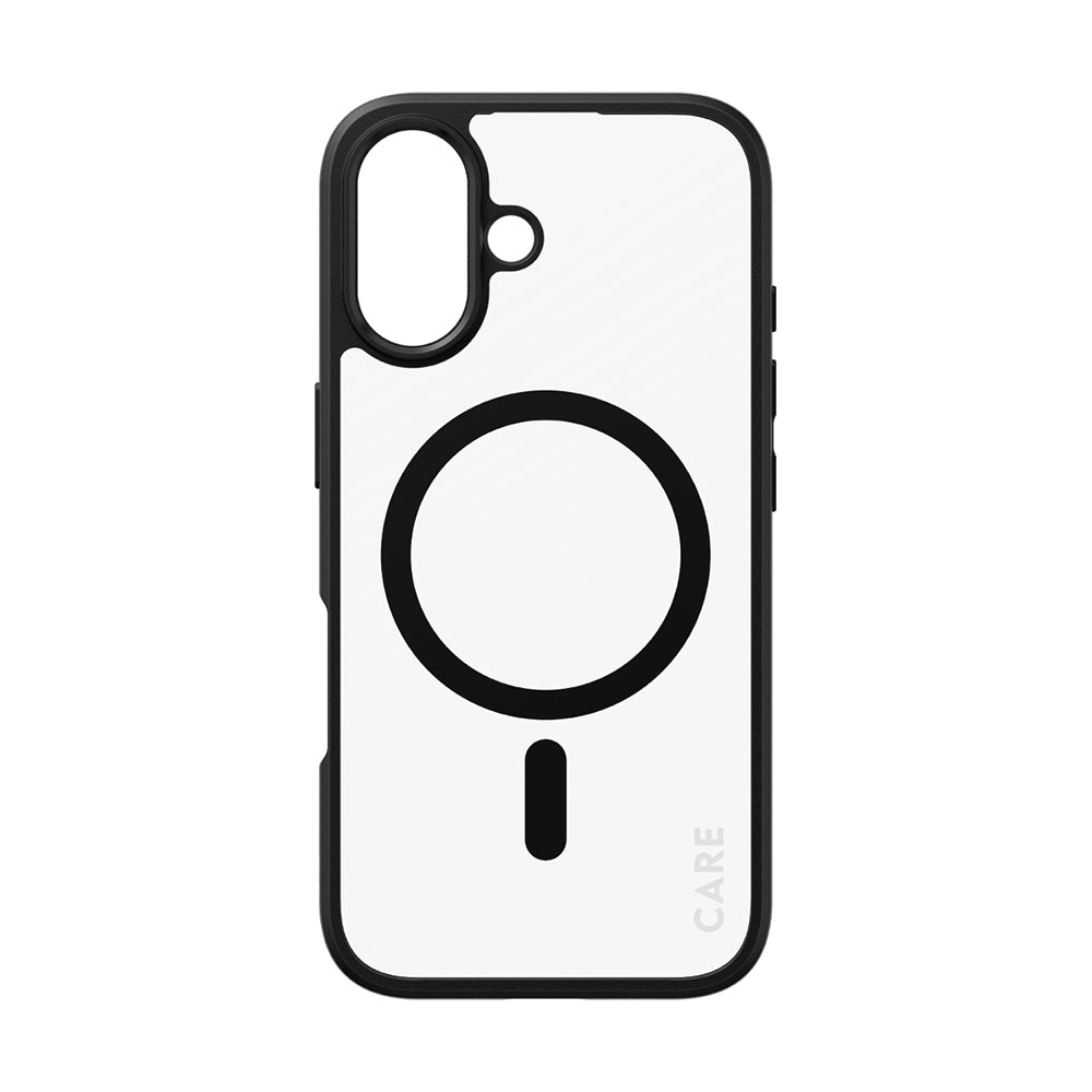 Husa MagSafe pentru Apple iPhone 16, PanzerGlass, Care Urban Combat, Neagra Transparenta