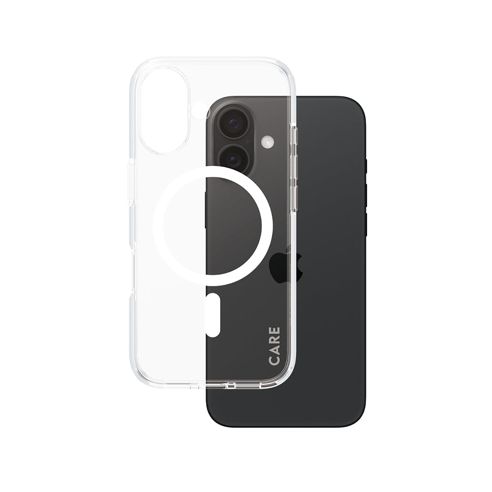 Husa MagSafe pentru Apple iPhone 16, PanzerGlass, Care Urban Combat, Transparenta Alba