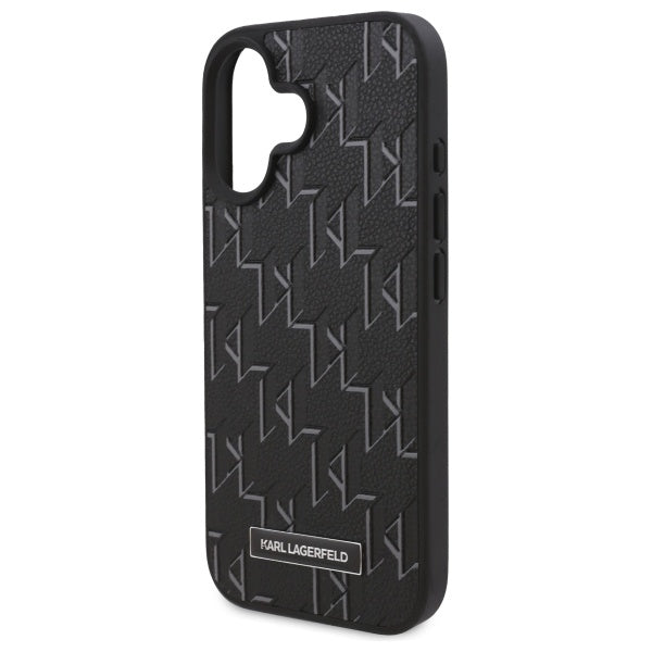Husa MagSafe pentru Apple iPhone 16 Plus, Karl Lagerfeld, Hot Stamp, Neagra
