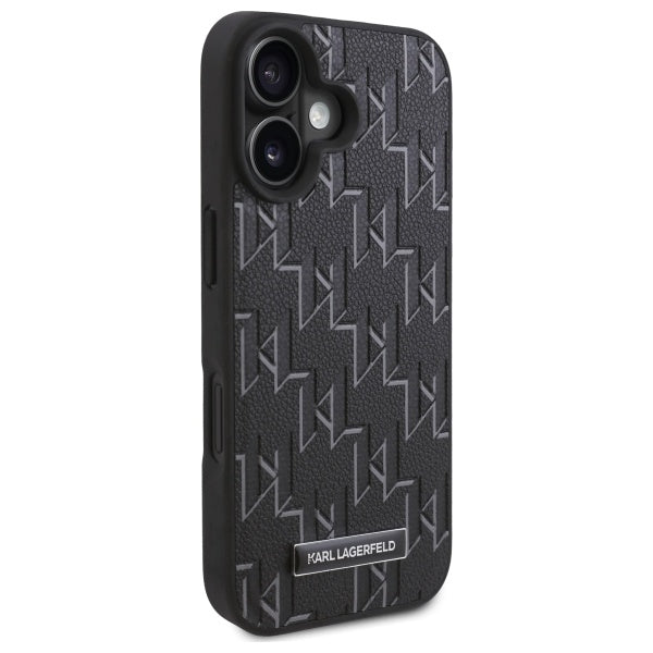 Husa MagSafe pentru Apple iPhone 16 Plus, Karl Lagerfeld, Hot Stamp, Neagra